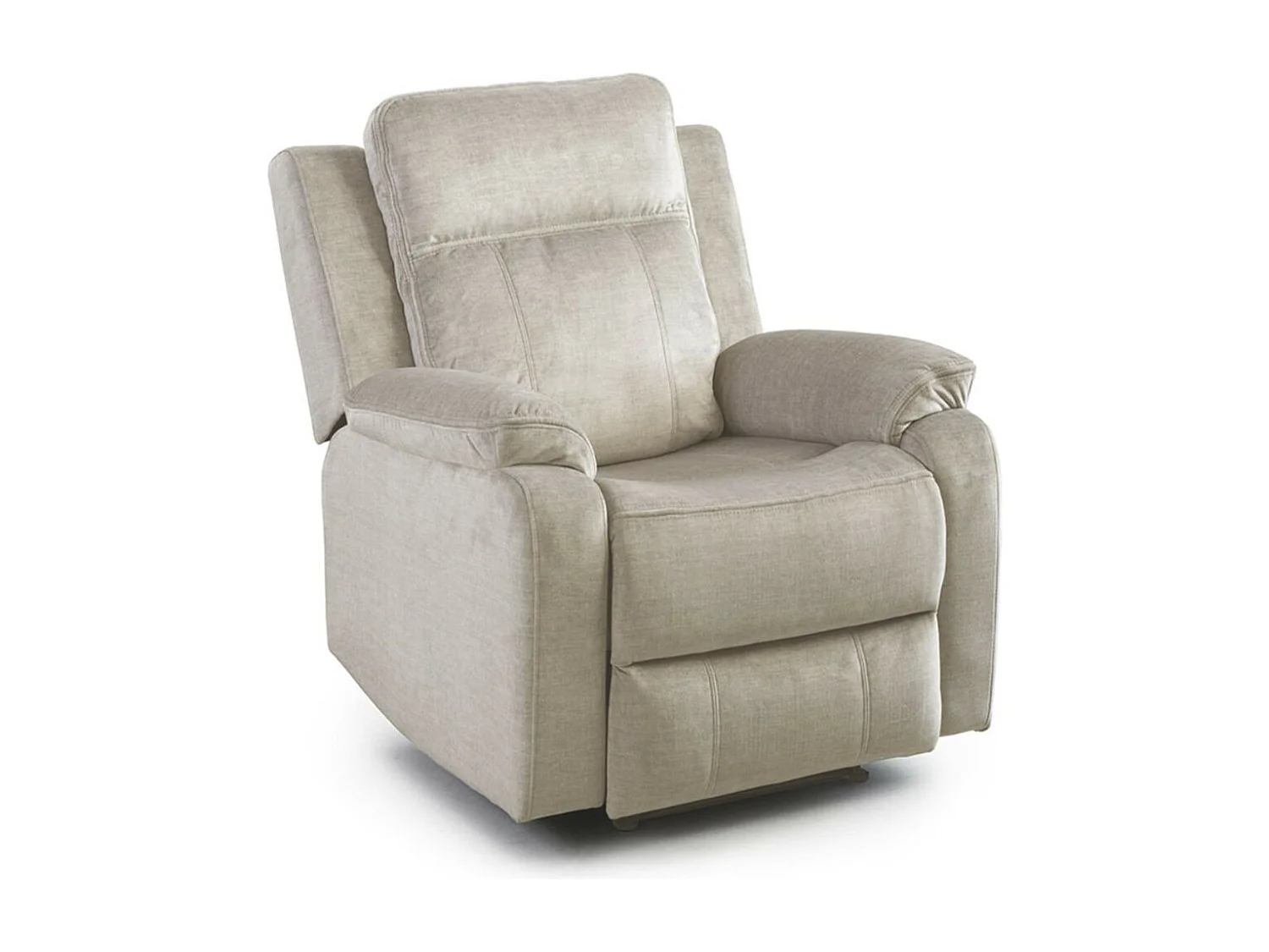 Sillón relax reclinable manual de 98x86x92 cm ergonómico de tela en color beige Reimon