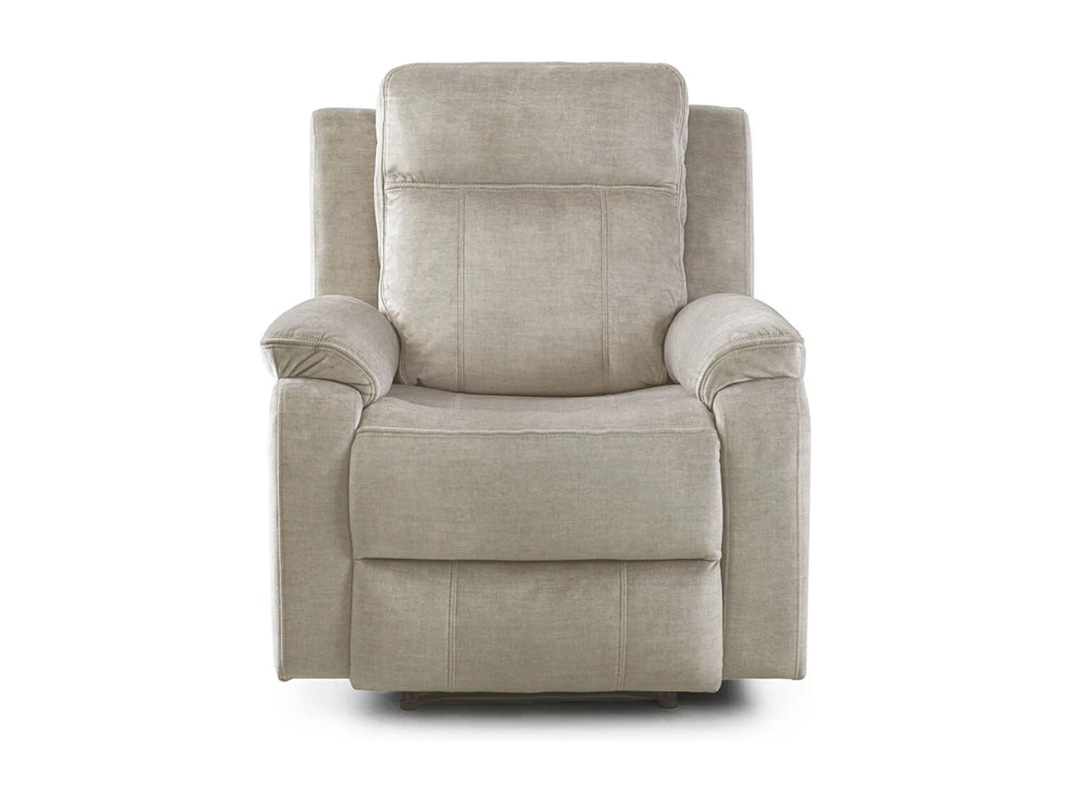 Sillón relax reclinable manual de 98x86x92 cm ergonómico de tela en color beige Reimon