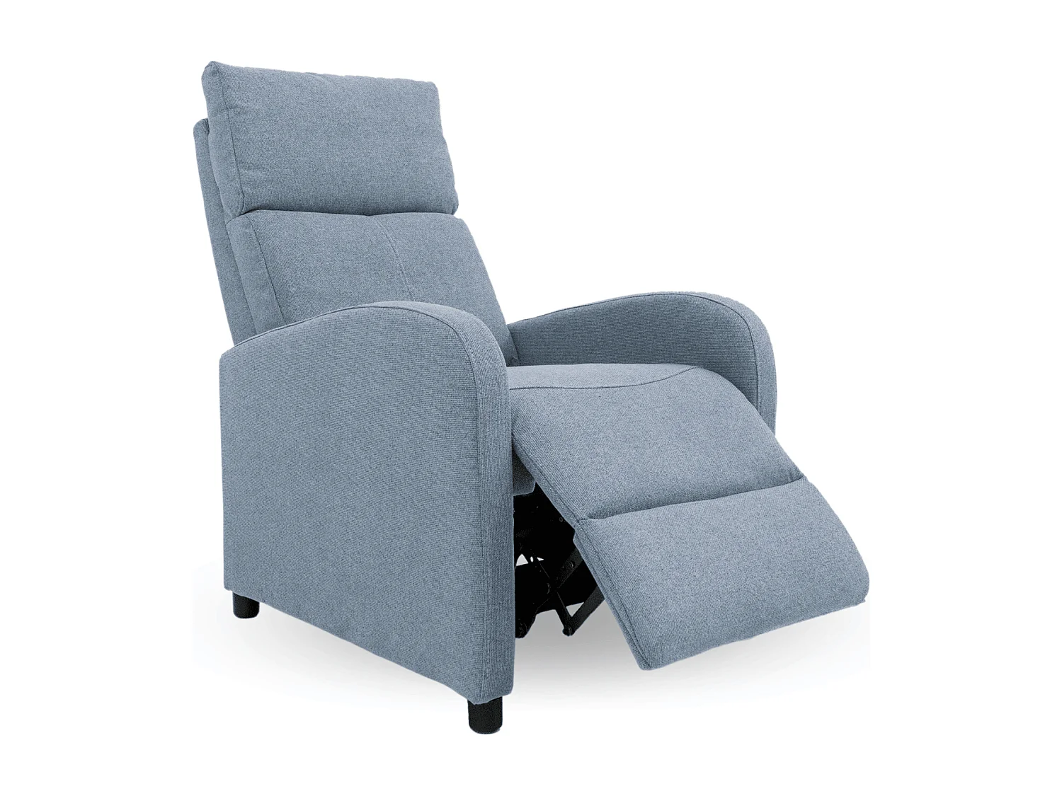 Sillón relax reclinable manual de 100-106x67x78 cm de tela en color gris Nexus