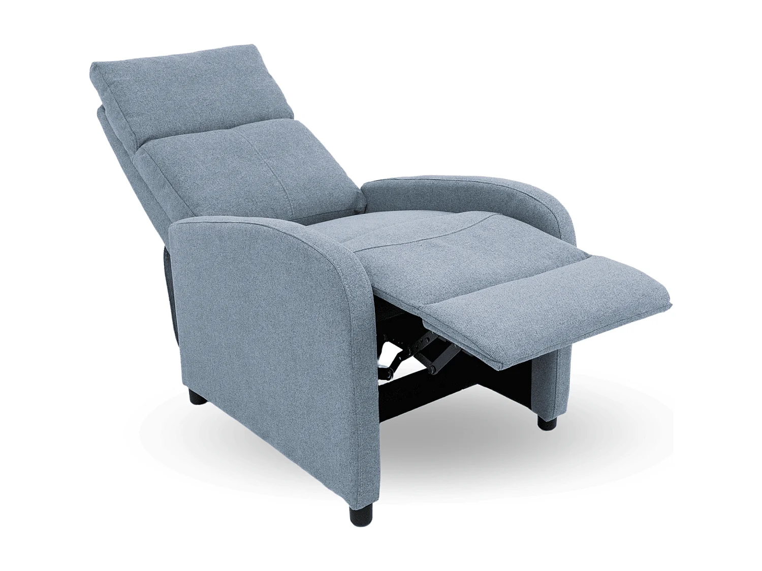 Sillón relax reclinable manual de 100-106x67x78 cm de tela en color gris Nexus