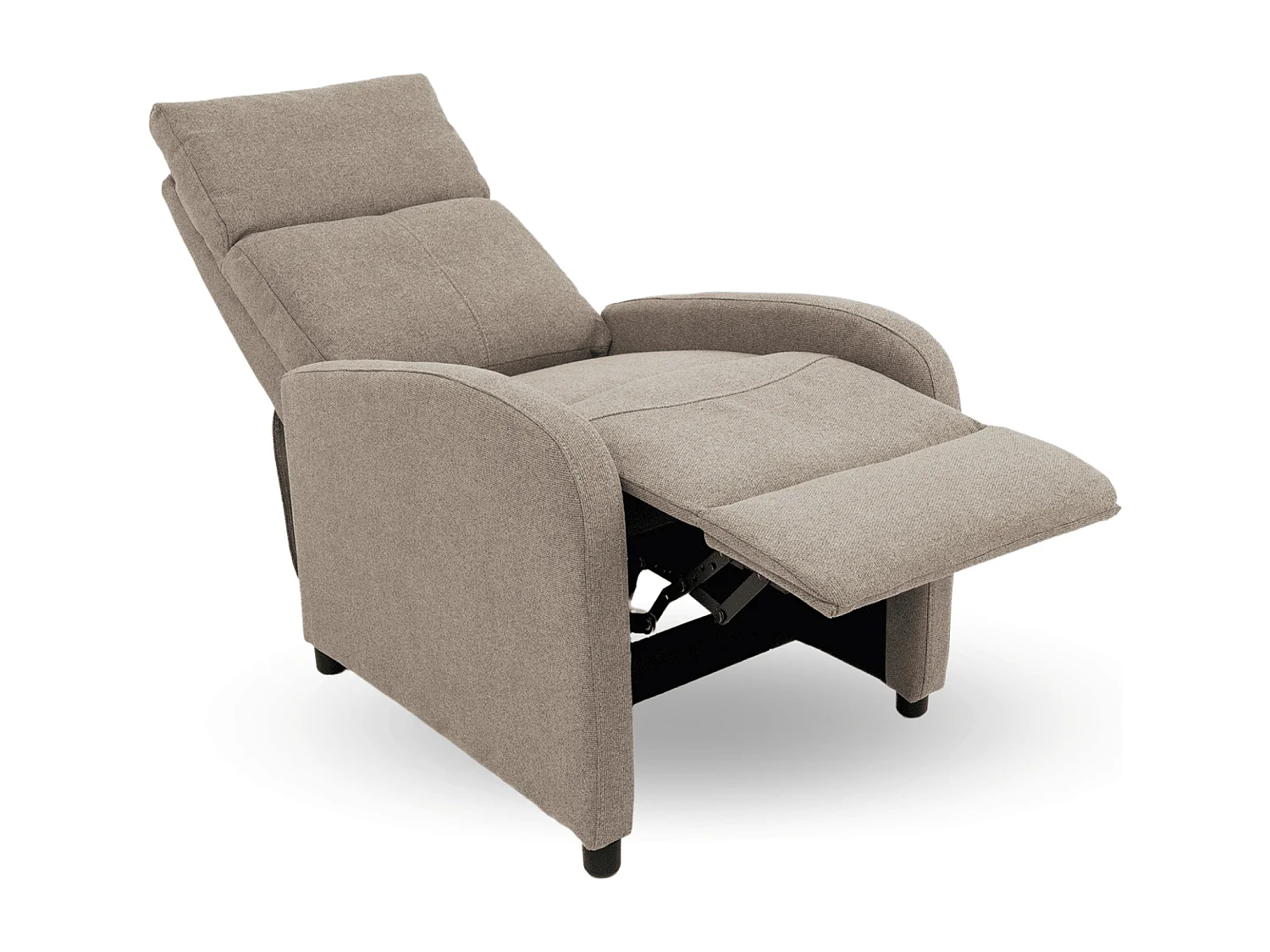 Sillón relax reclinable manual de 100-106x67x78 cm de tela en color beige Nexus