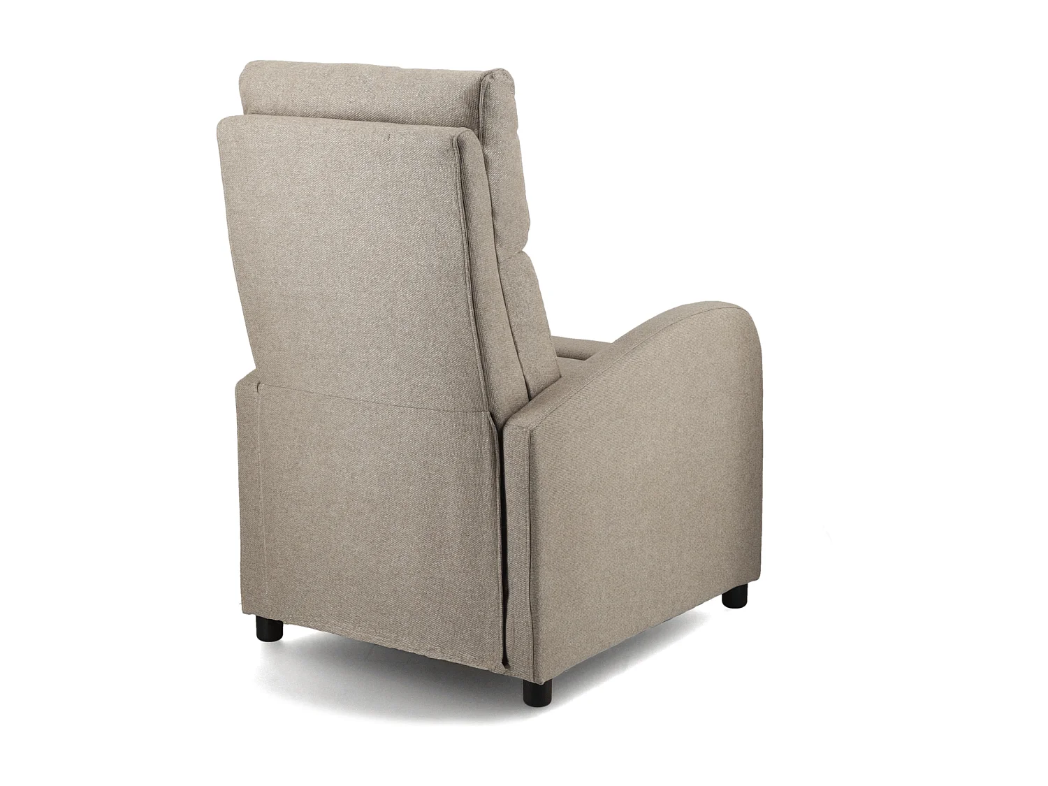 Sillón relax reclinable manual de 100-106x67x78 cm de tela en color beige Nexus