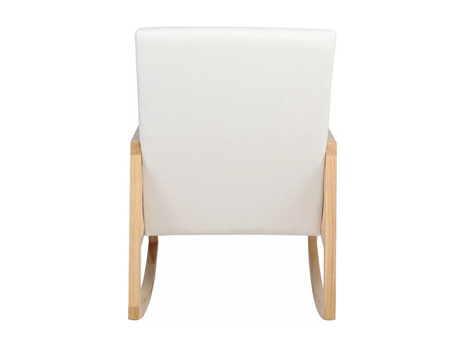 Butaca mecedora de 98x82x65 cm de estilo boho con estructura de madera y ratán Sofia