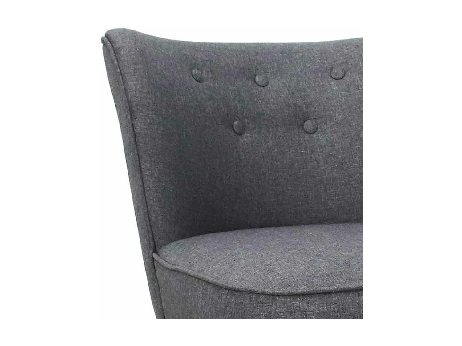 Butaca de 77x58x57 cm de tela antimanchas en color gris marengo y patas de madera Daven