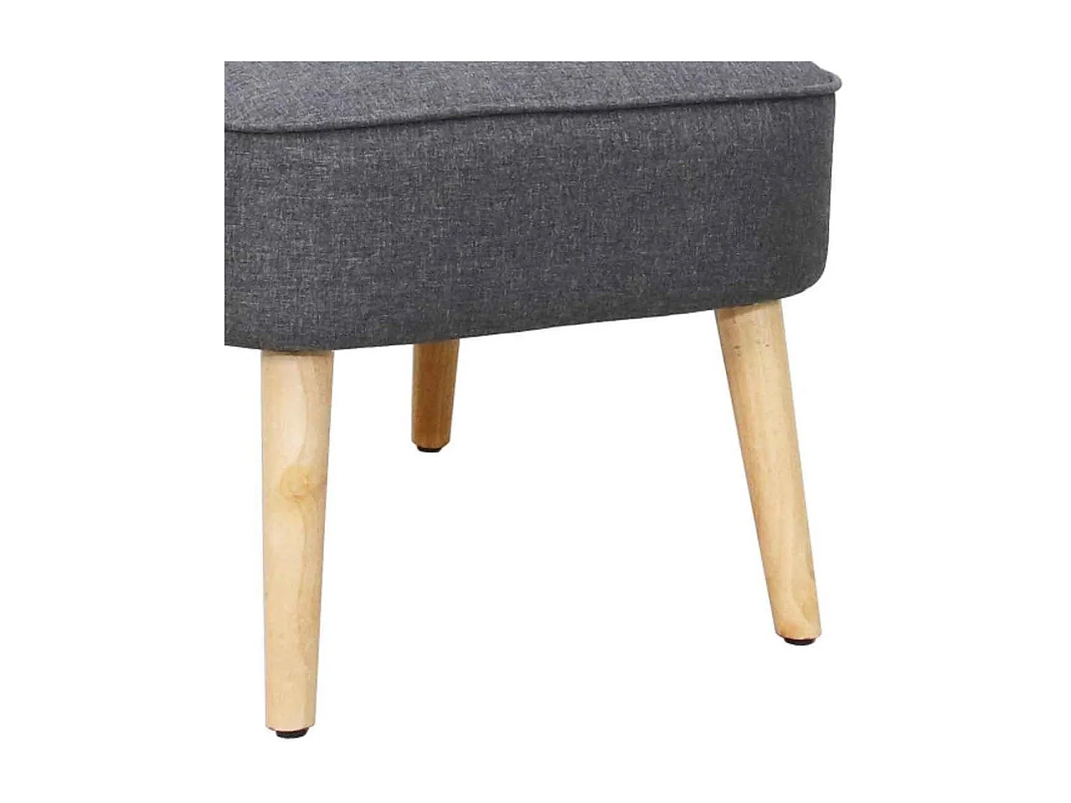 Butaca de 77x58x57 cm de tela antimanchas en color gris marengo y patas de madera Daven