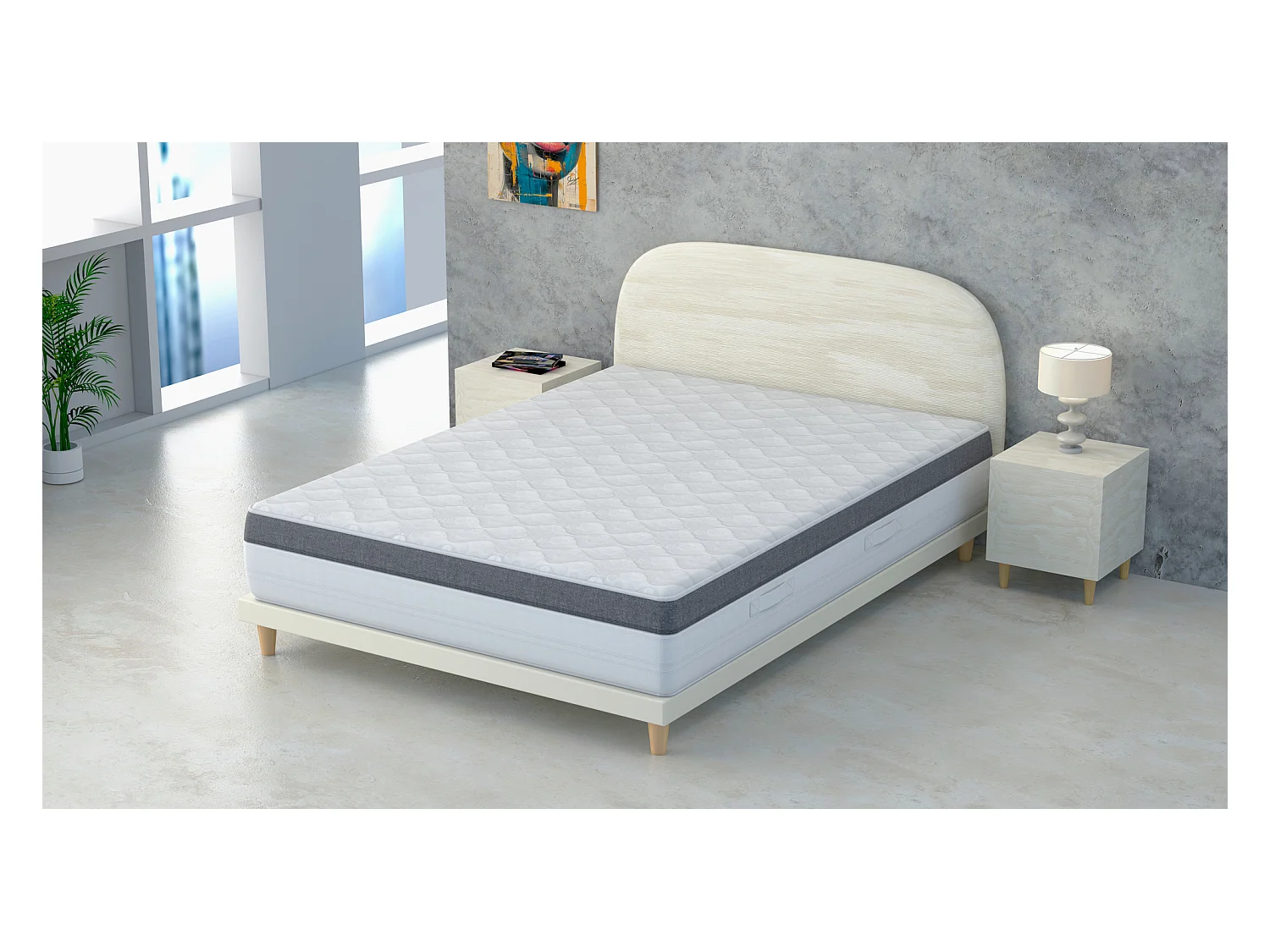Matelas 800 Ressorts Indépendants Polirelax 7 Zones Air Touch 80x200x23