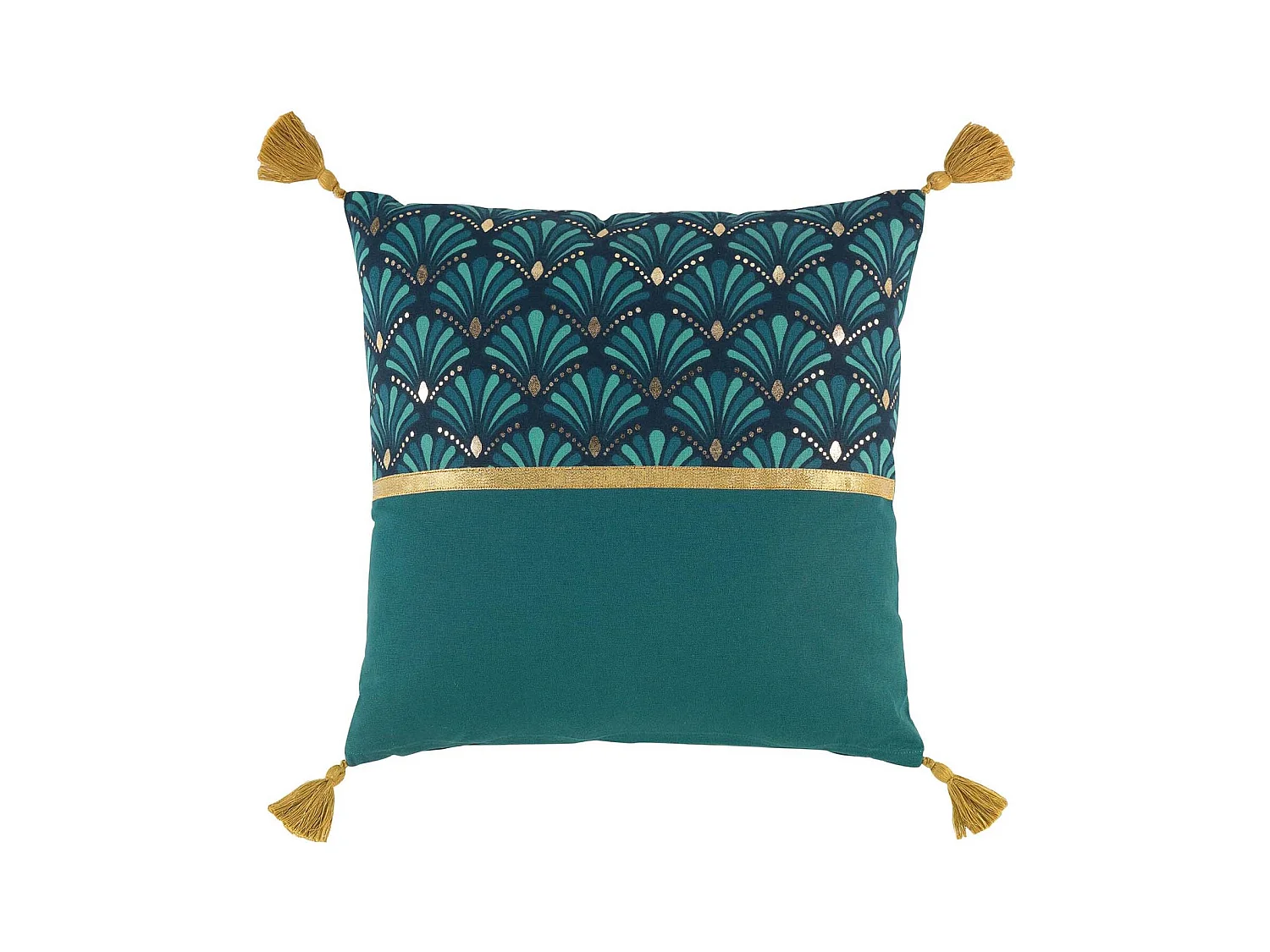 Coussin Déco Imprimé "Art Chic" 40x40cm Bleu