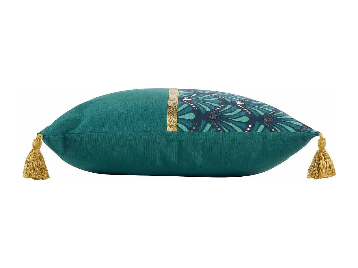 Coussin Déco Imprimé "Art Chic" 40x40cm Bleu