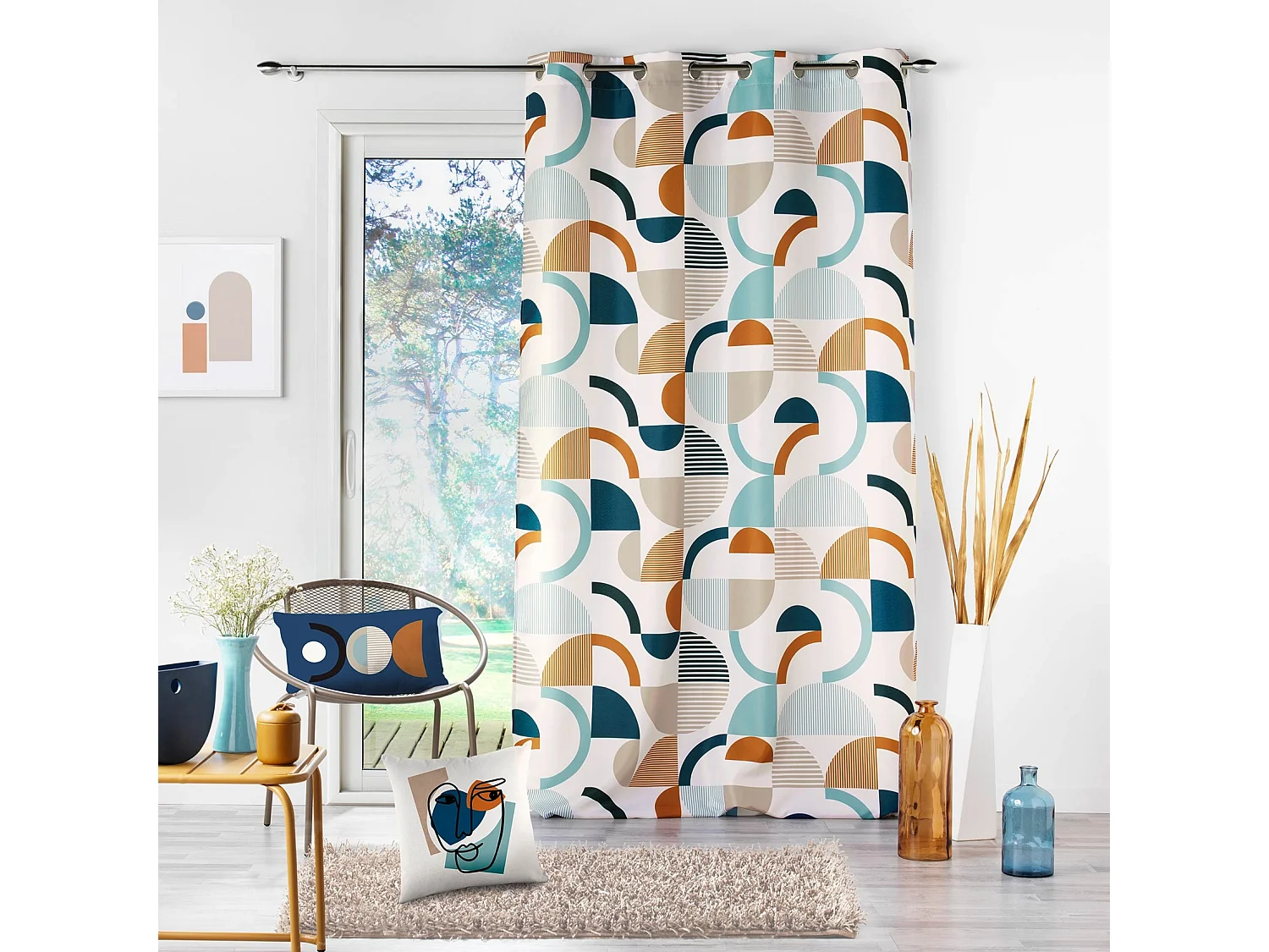 Coussin Déco "Neoline" 30x50cm Bleu