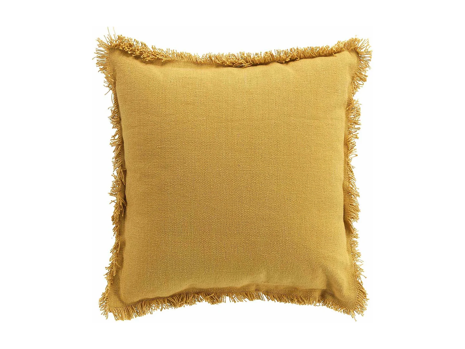 Coussin à Franges "Vanina" 45x45cm Jaune