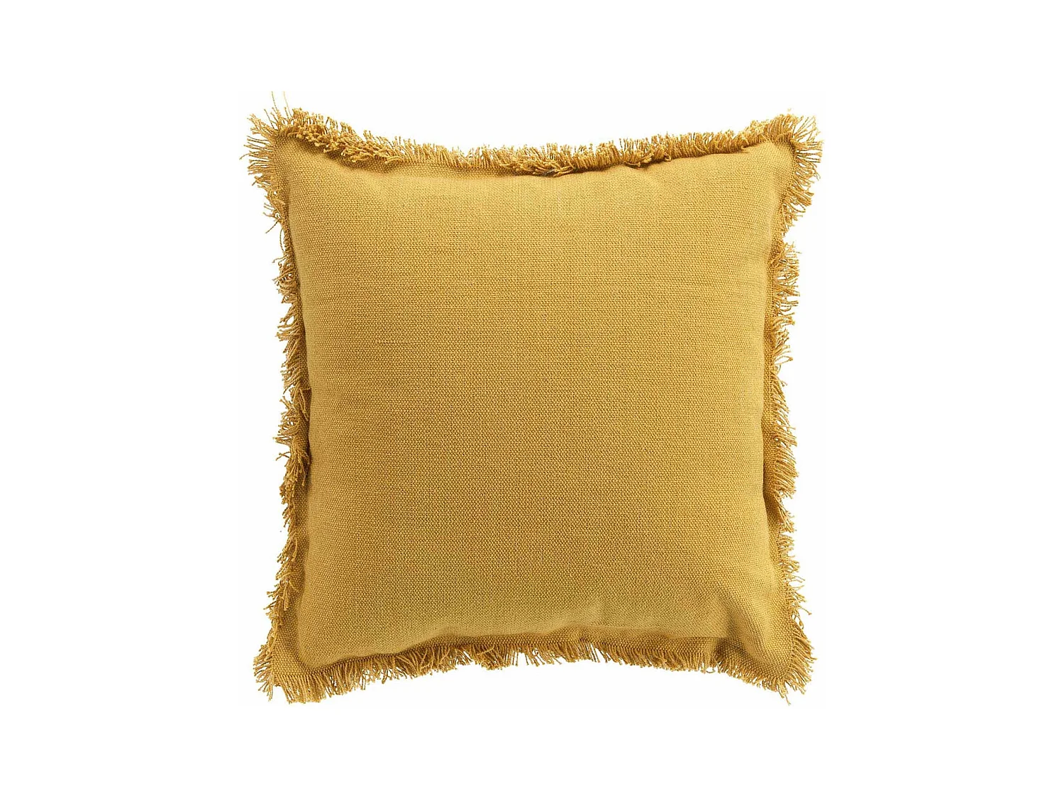 Coussin à Franges "Vanina" 45x45cm Jaune