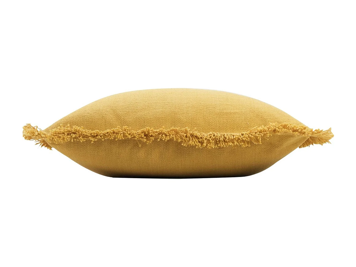 Coussin à Franges "Vanina" 45x45cm Jaune