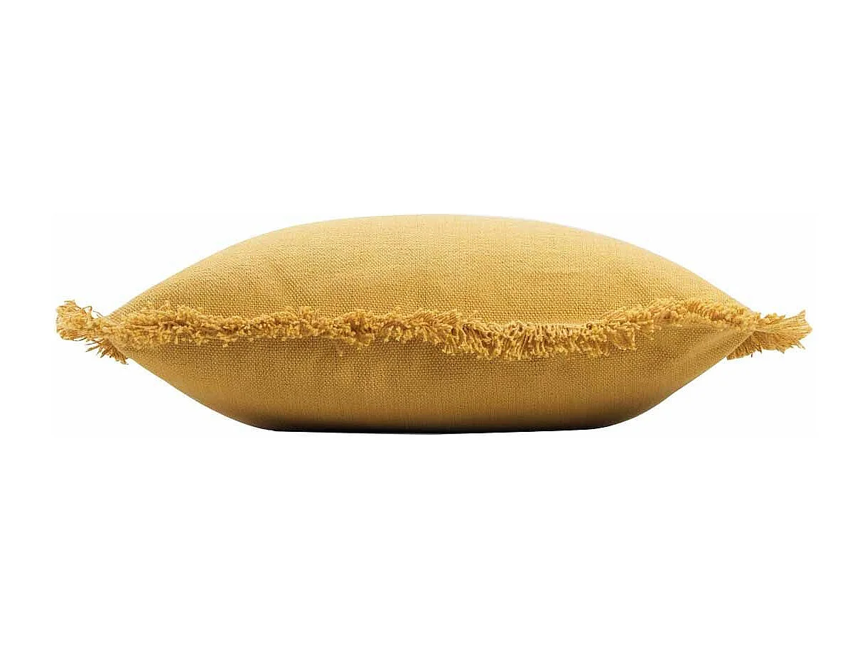 Coussin à Franges "Vanina" 45x45cm Jaune