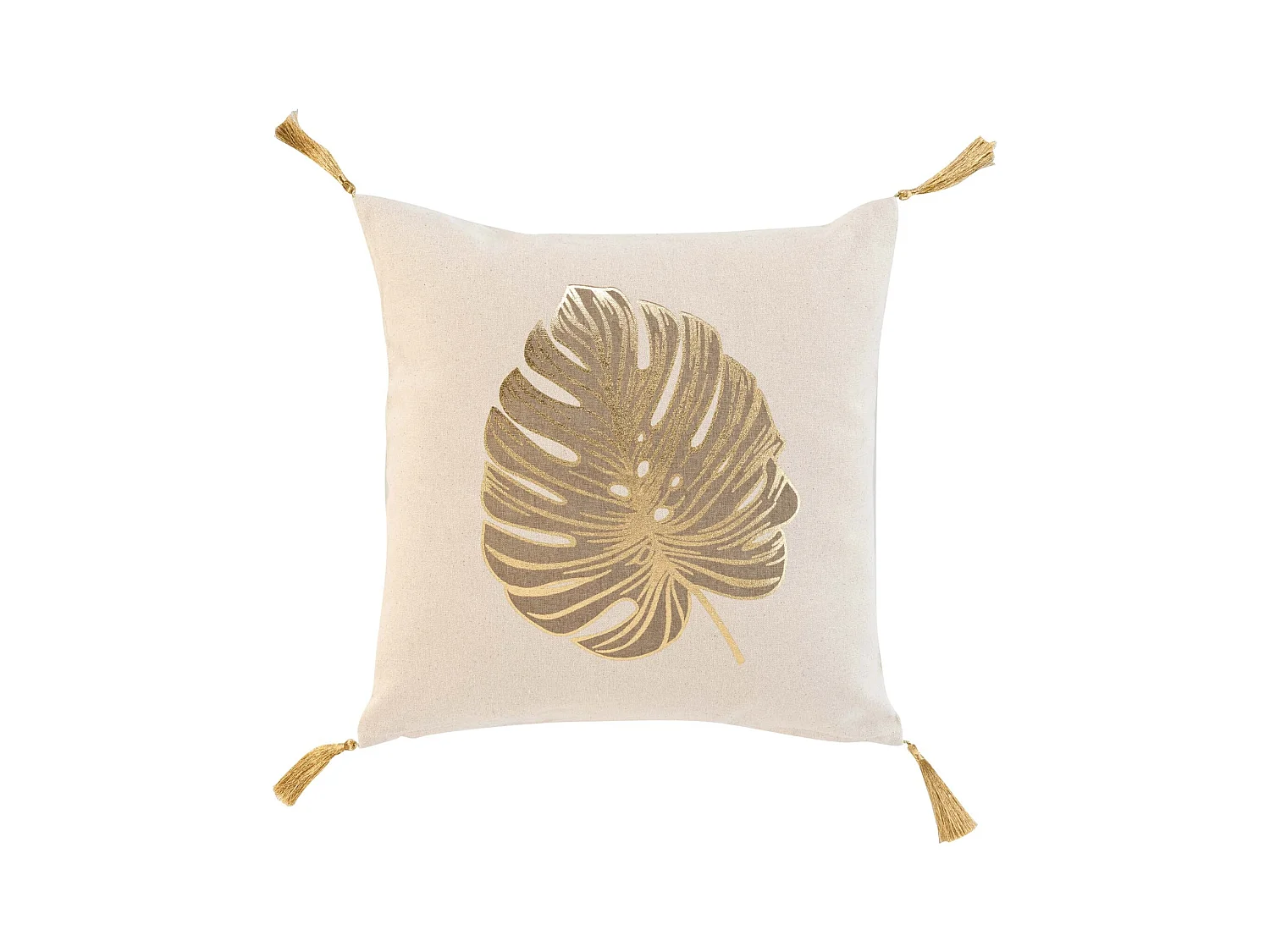 Coussin Déco Imprimé "Mogador" 40x40cm Beige