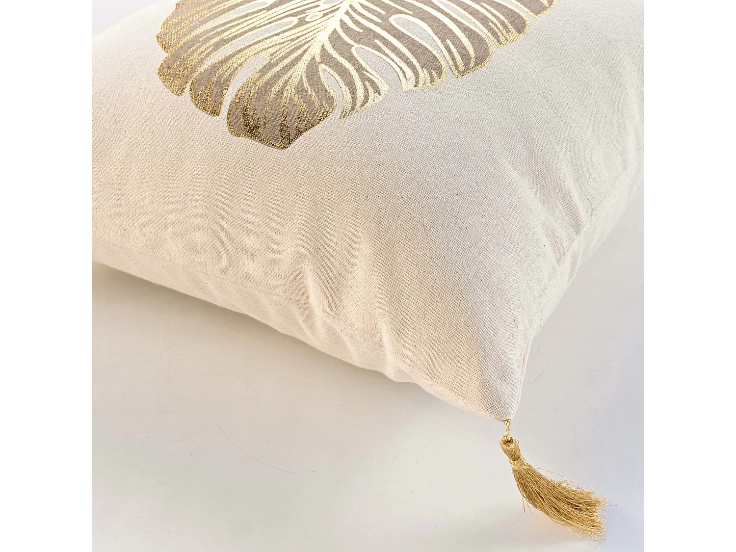 Coussin Déco Imprimé "Mogador" 40x40cm Beige