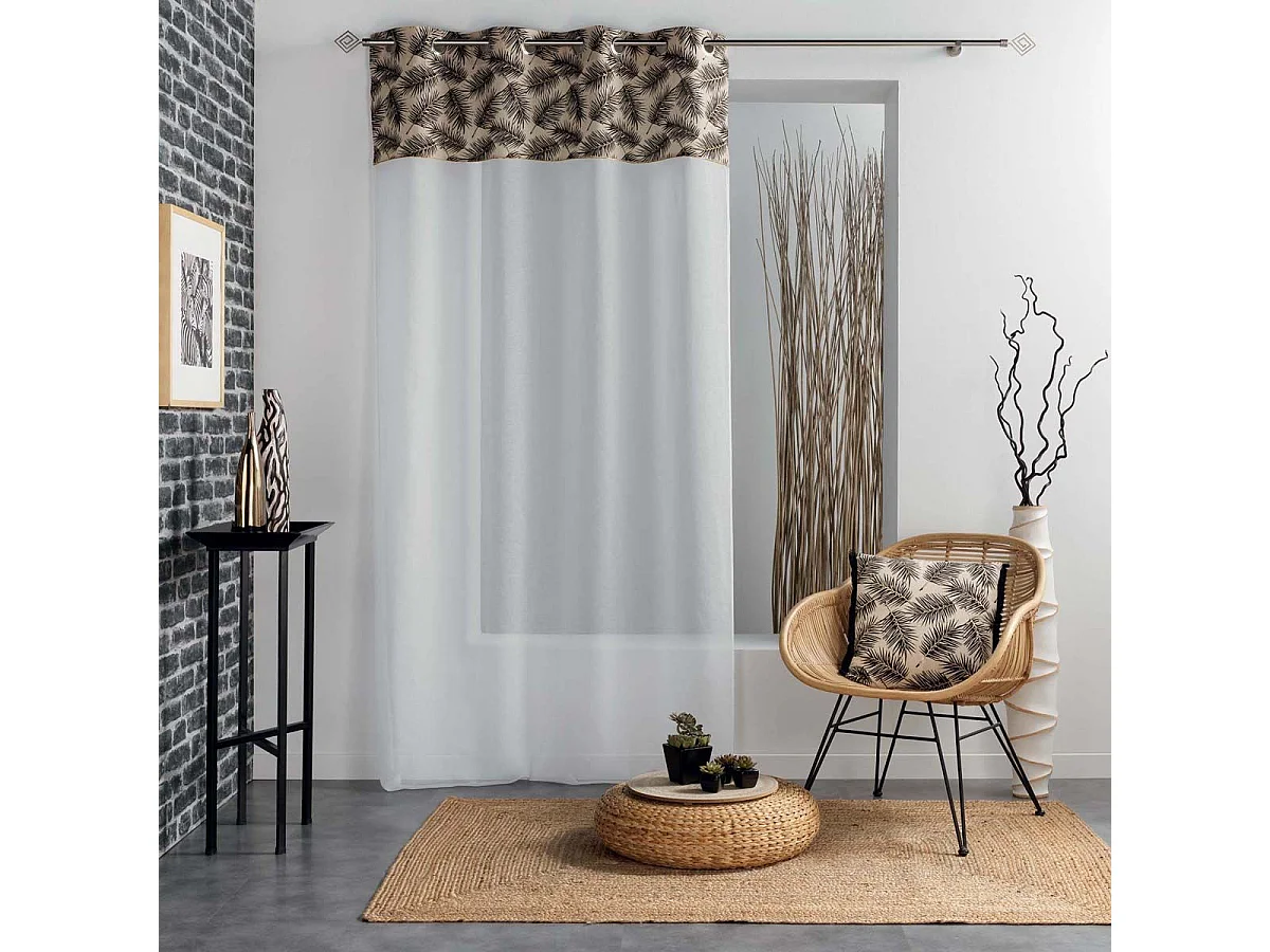 Coussin Déco à Franges "Azeris" 45x45cm Ivoire