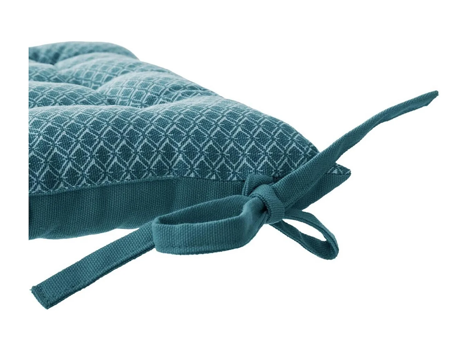 Funda de silla estampada y acolchada con nudos 38 x 38 cm