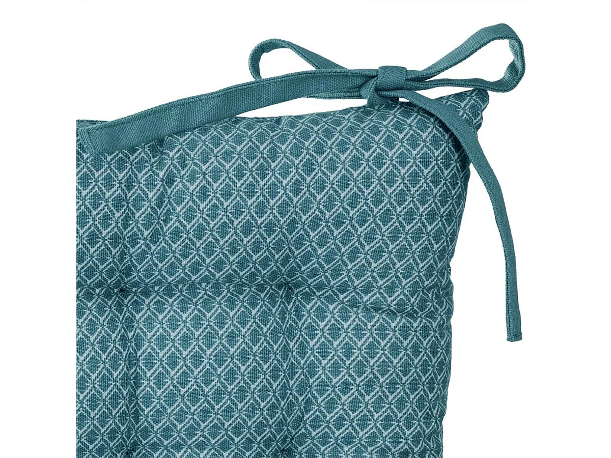 Galette de Chaise "Otto" 38x38cm Bleu Canard