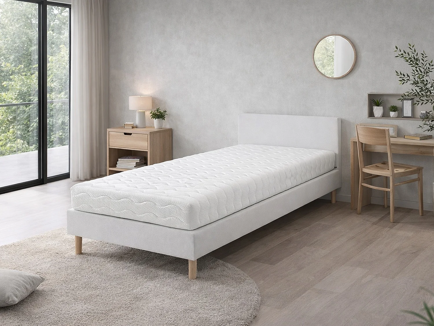 Matelas 90X140 LIT ENFANTS TODRA Epaisseur 18 CM  Mousse Dehoussable, ideal pour les lits gigognes et lit cabane