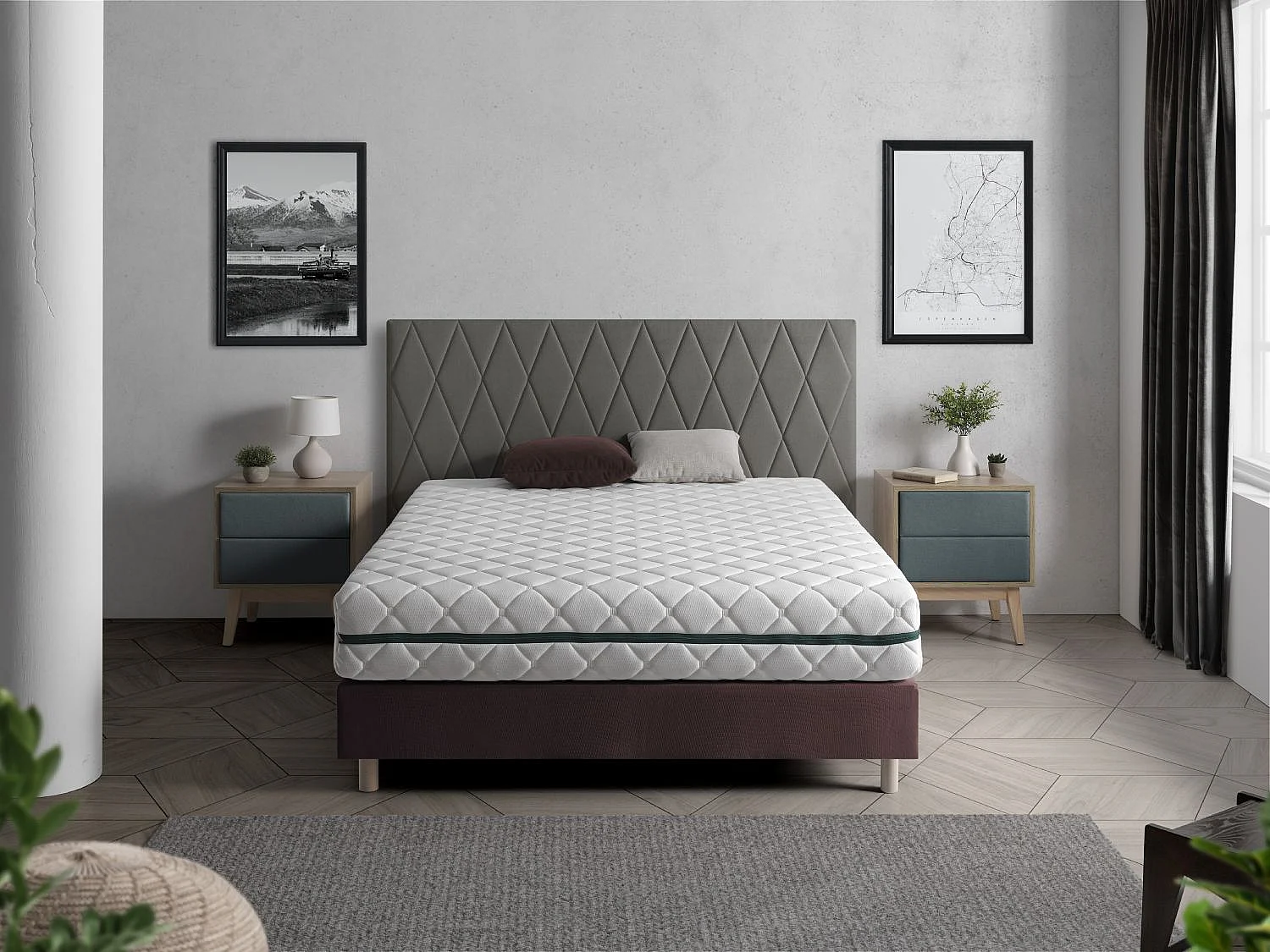 Matras Pocketveren  135x190 ELBA, Hoogte 24 CM, 7 comfortzones. Afneembare hoezen. Hygiënisch en ademend.