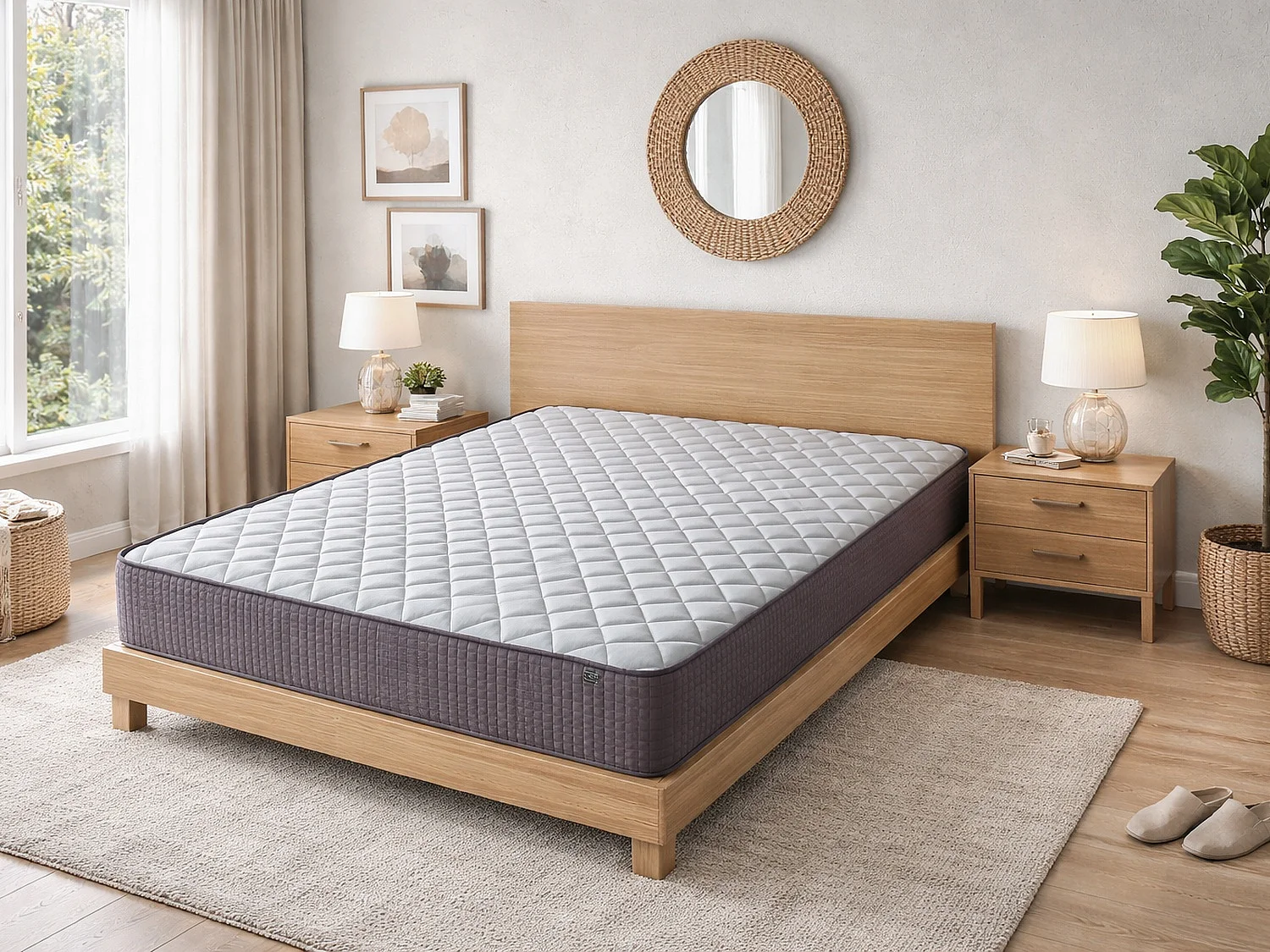 Matelas 150X200 LOIRA, Epaisseur 23 CM, Mousse Adaptative, Ergonomique. Soutien Equilibré