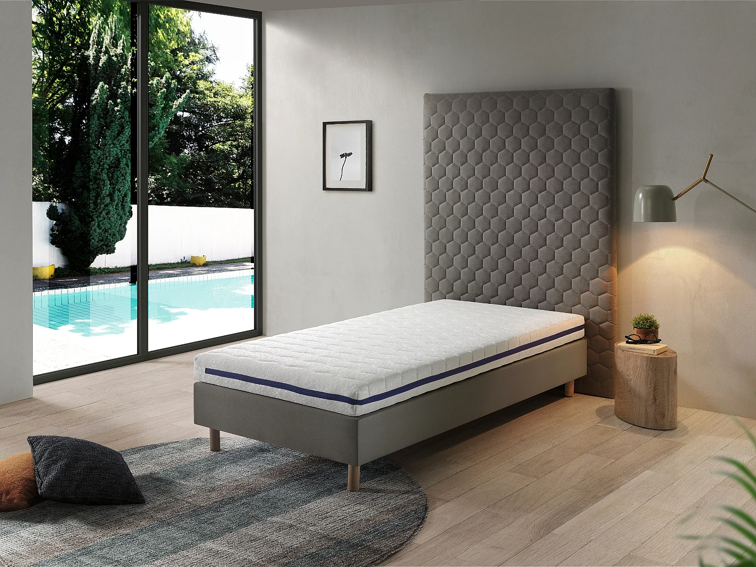 Matelas mousse respirante 80X160 LOA, Epaisseur 11 CM, Dehoussable, ergonomique et adaptable