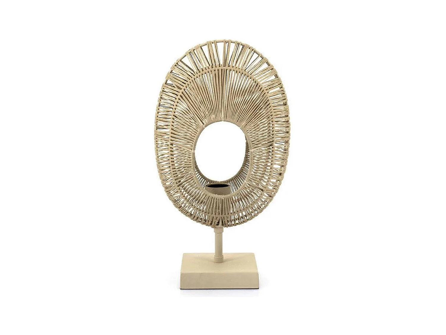 Lampe à poser Ovo - Beige - 22x13x39 cm