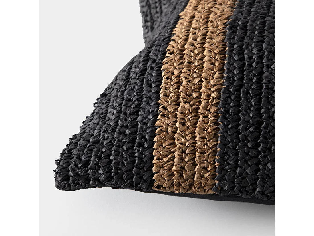 Cojín de Fibra natural Negro 40 x 60- Nomad