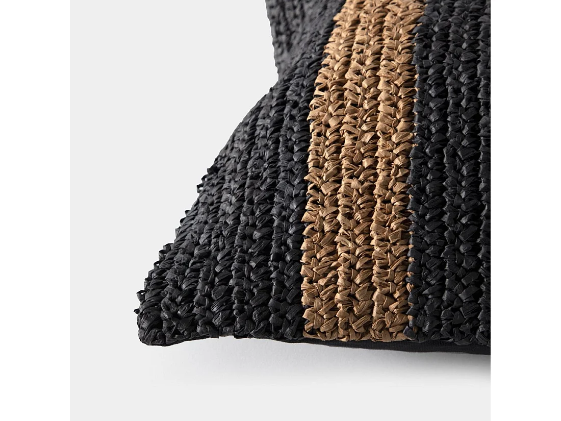 Cojín de Fibra natural Negro 40 x 60- Nomad