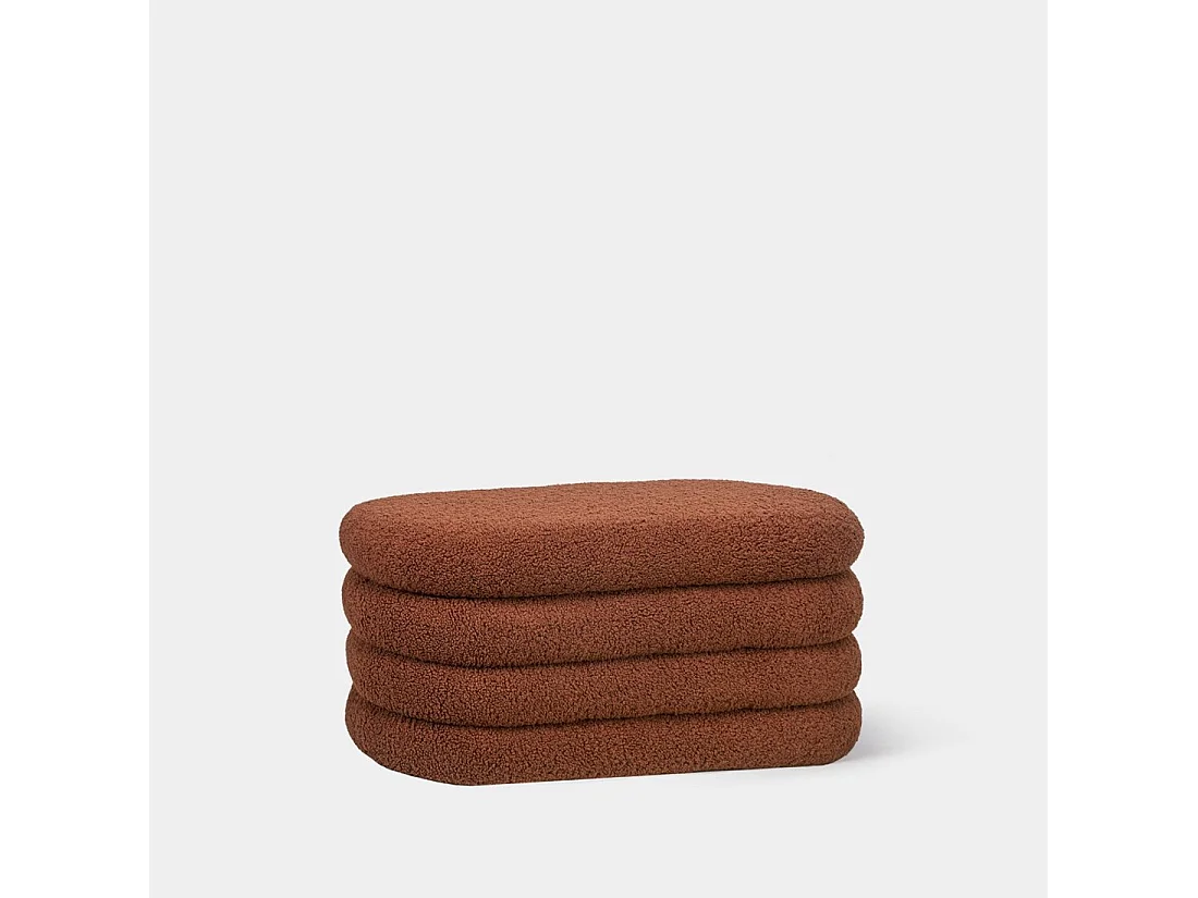 Banco en revêtement en moutonnet terracotta 100x45 cm-Roma