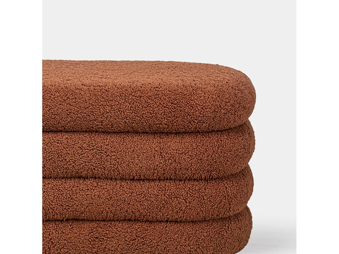 Banco en revêtement en moutonnet terracotta 100x45 cm-Roma