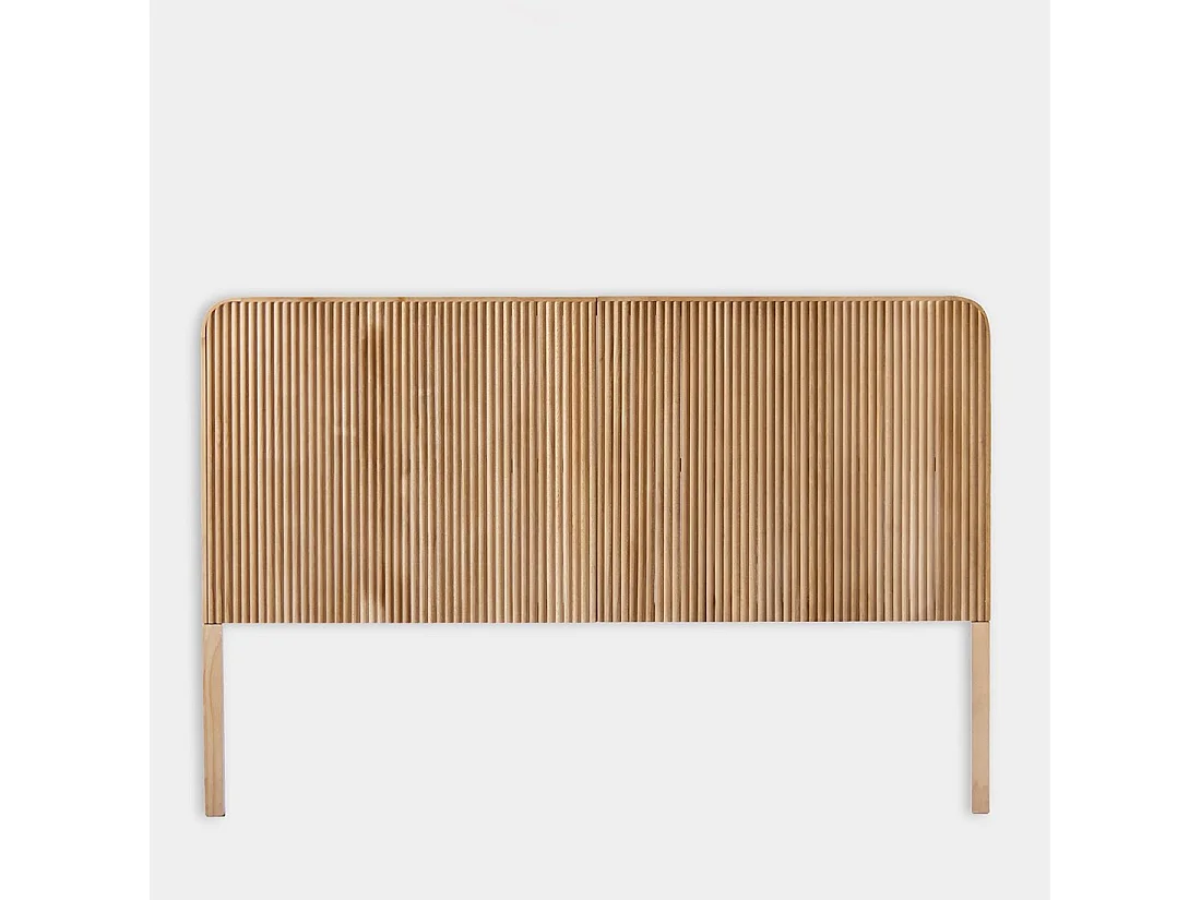 Tête de lit double en bois naturel 164x108 cm-Onni