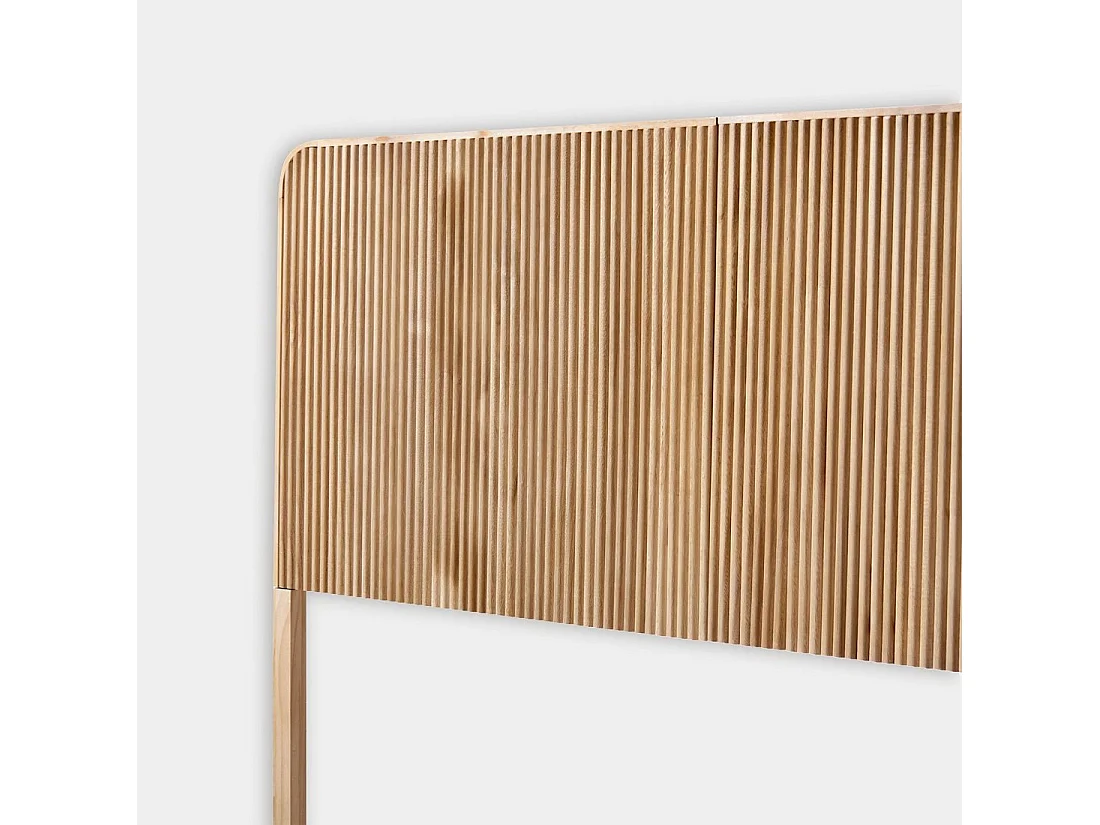 Tête de lit double en bois naturel 164x108 cm-Onni