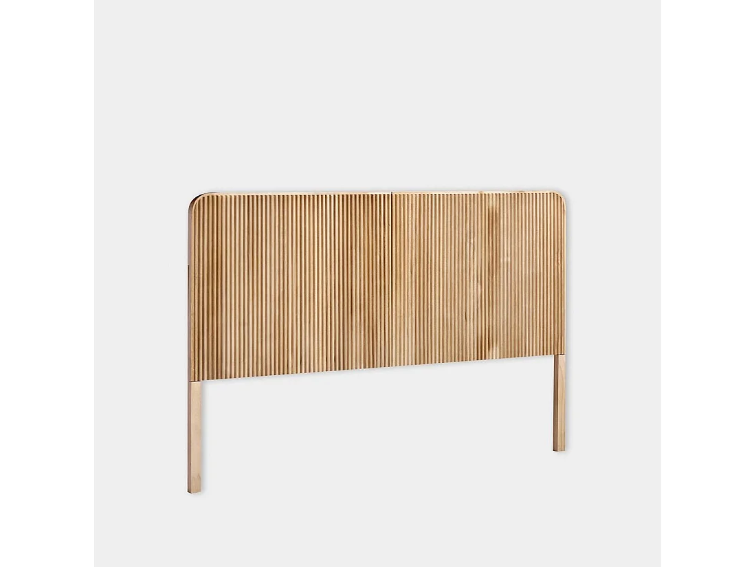 Tête de lit double en bois naturel 164x108 cm-Onni