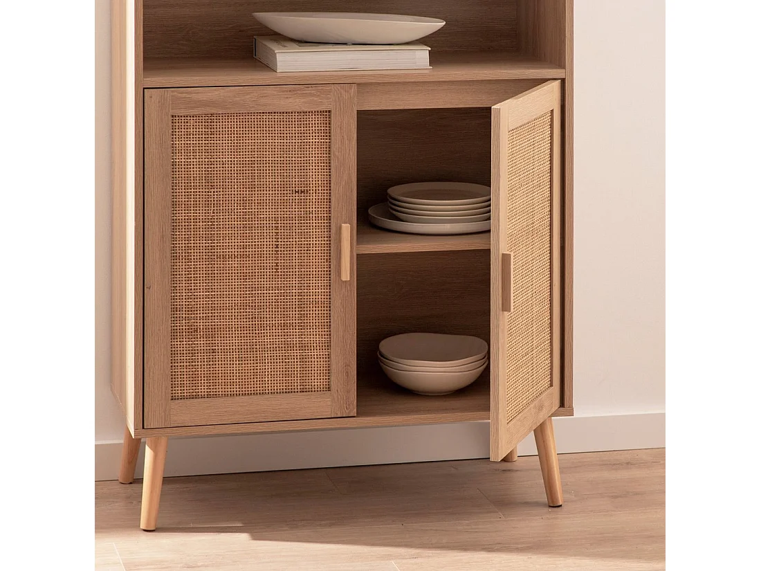 Étagère haute en rotin naturel 80x171 cm-Tahiti