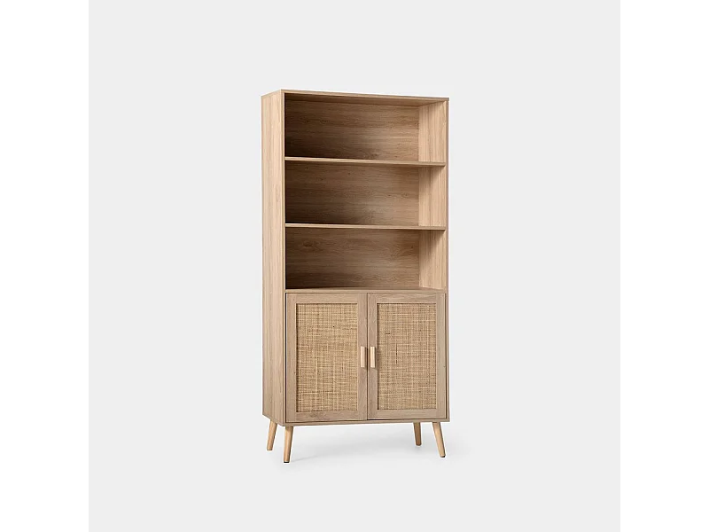 Étagère haute en rotin naturel 80x171 cm-Tahiti