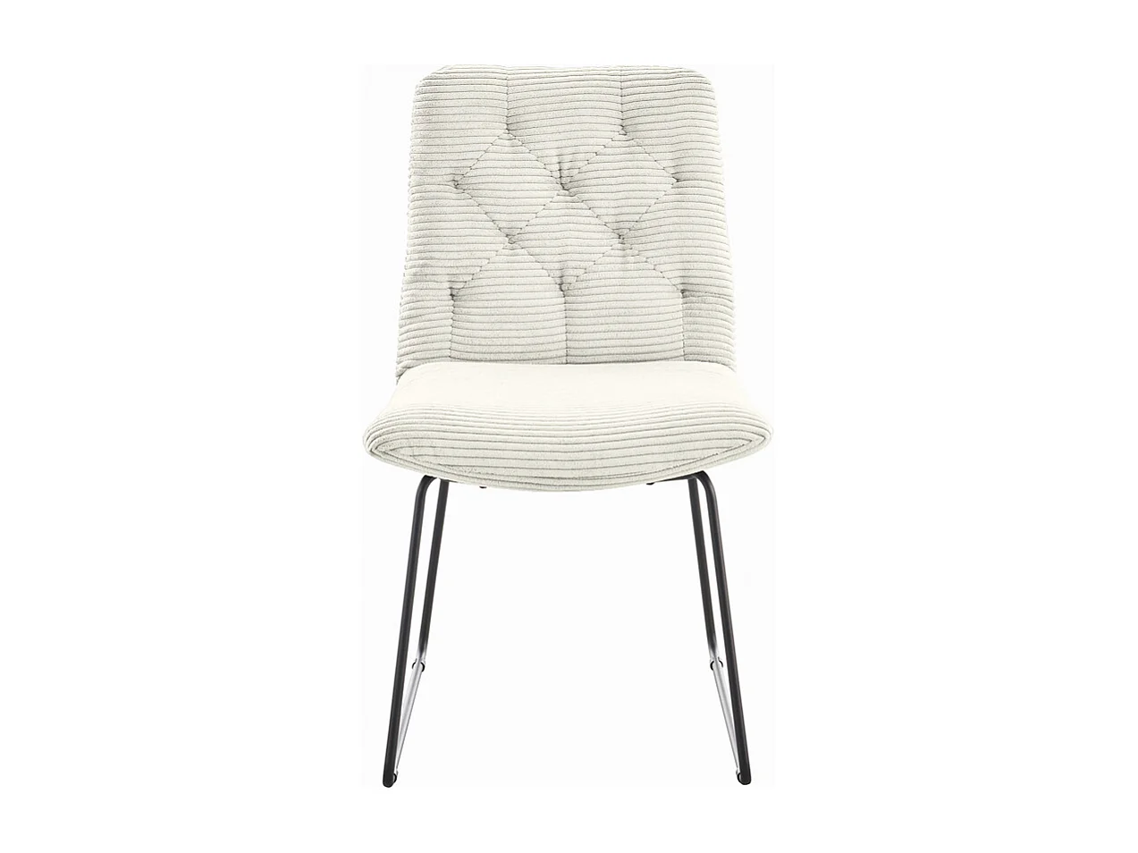 Chaise rembourrée - blanc Velours côtelé - NEW CHARME