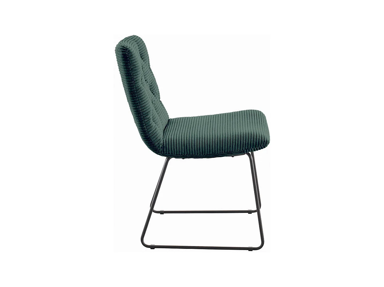 Chaise - vert émeraude Velours côtelé - NEW CHARME