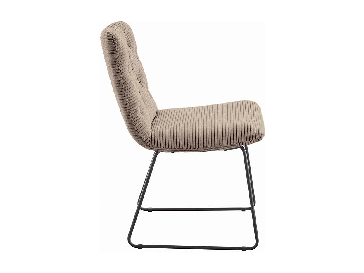 Chaise - taupe Velours côtelé - NEW CHARME