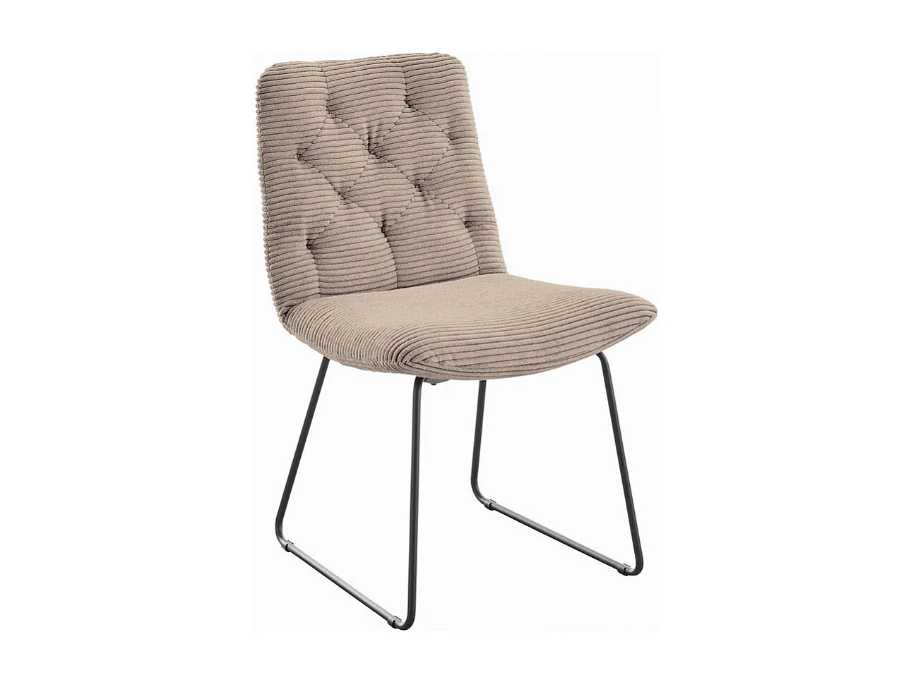 Chaise - taupe Velours côtelé - NEW CHARME