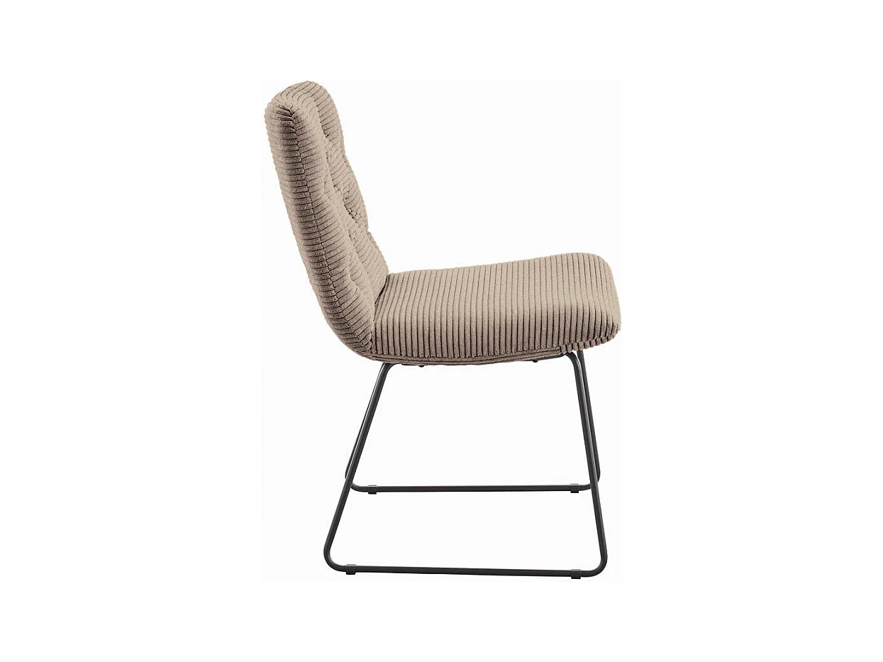 Chaise - taupe Velours côtelé - NEW CHARME