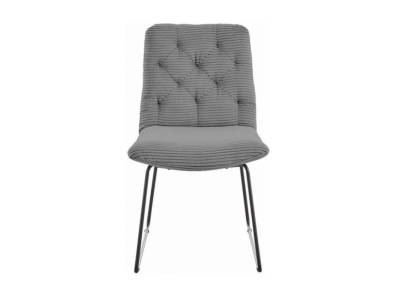 Sedia imbottita - Grigio Velluto a coste - NEW CHARME