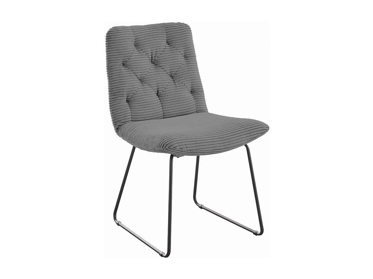 Sedia imbottita - Grigio Velluto a coste - NEW CHARME