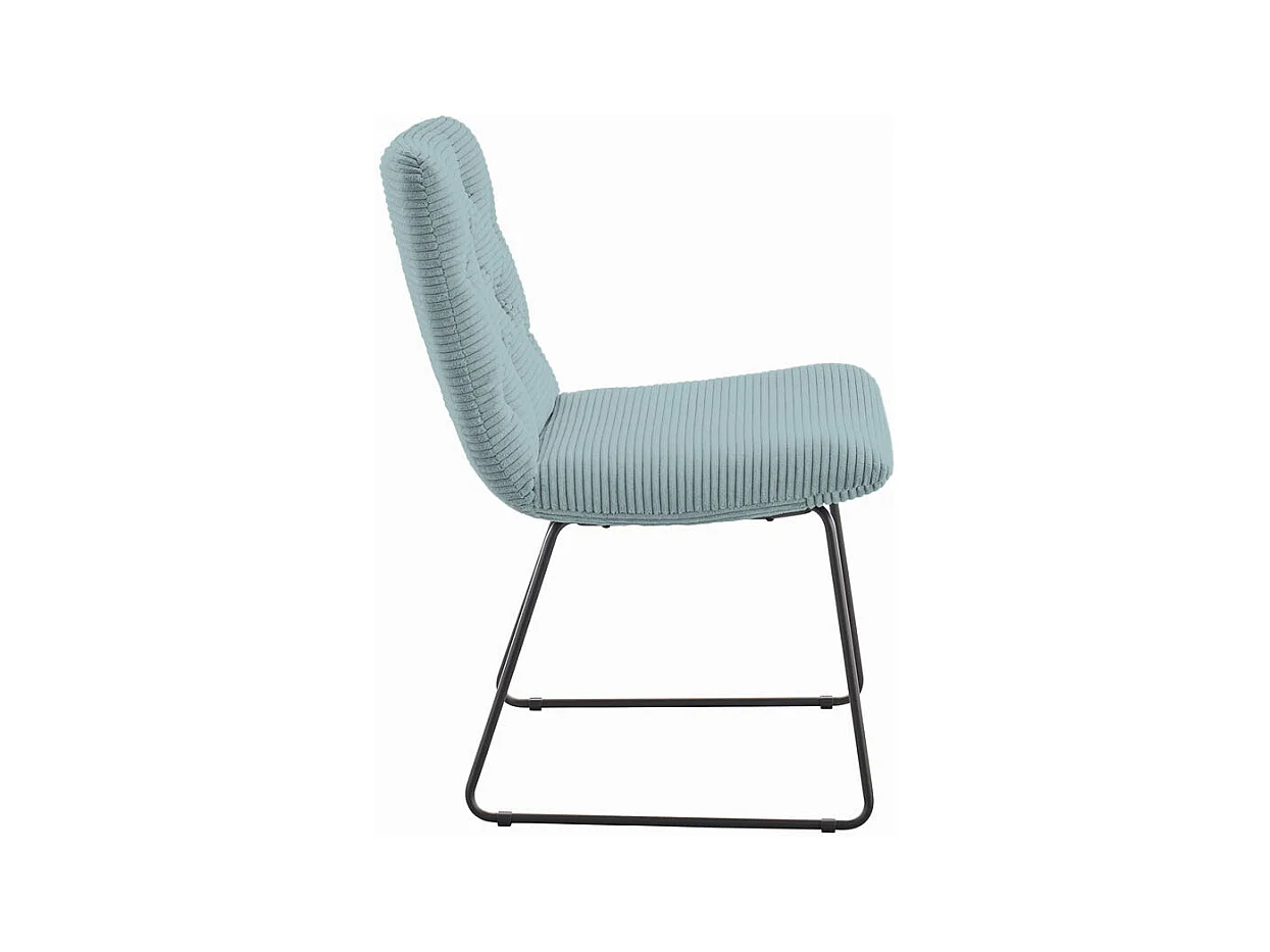 Chaise - bleu clair Velours côtelé - NEW CHARME