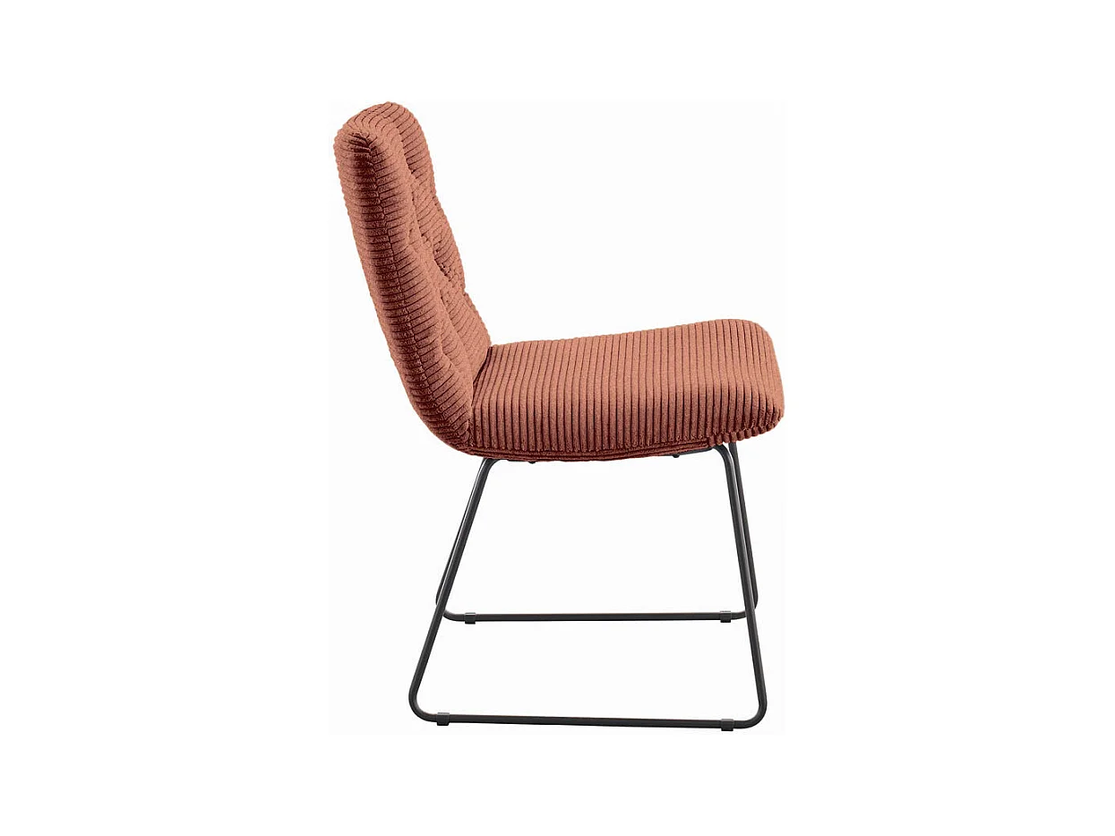 Chaise - marron Velours côtelé - NEW CHARME