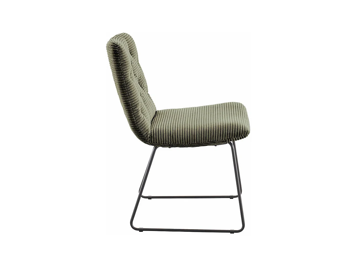Chaise - Vert Velours côtelé - NEW CHARME
