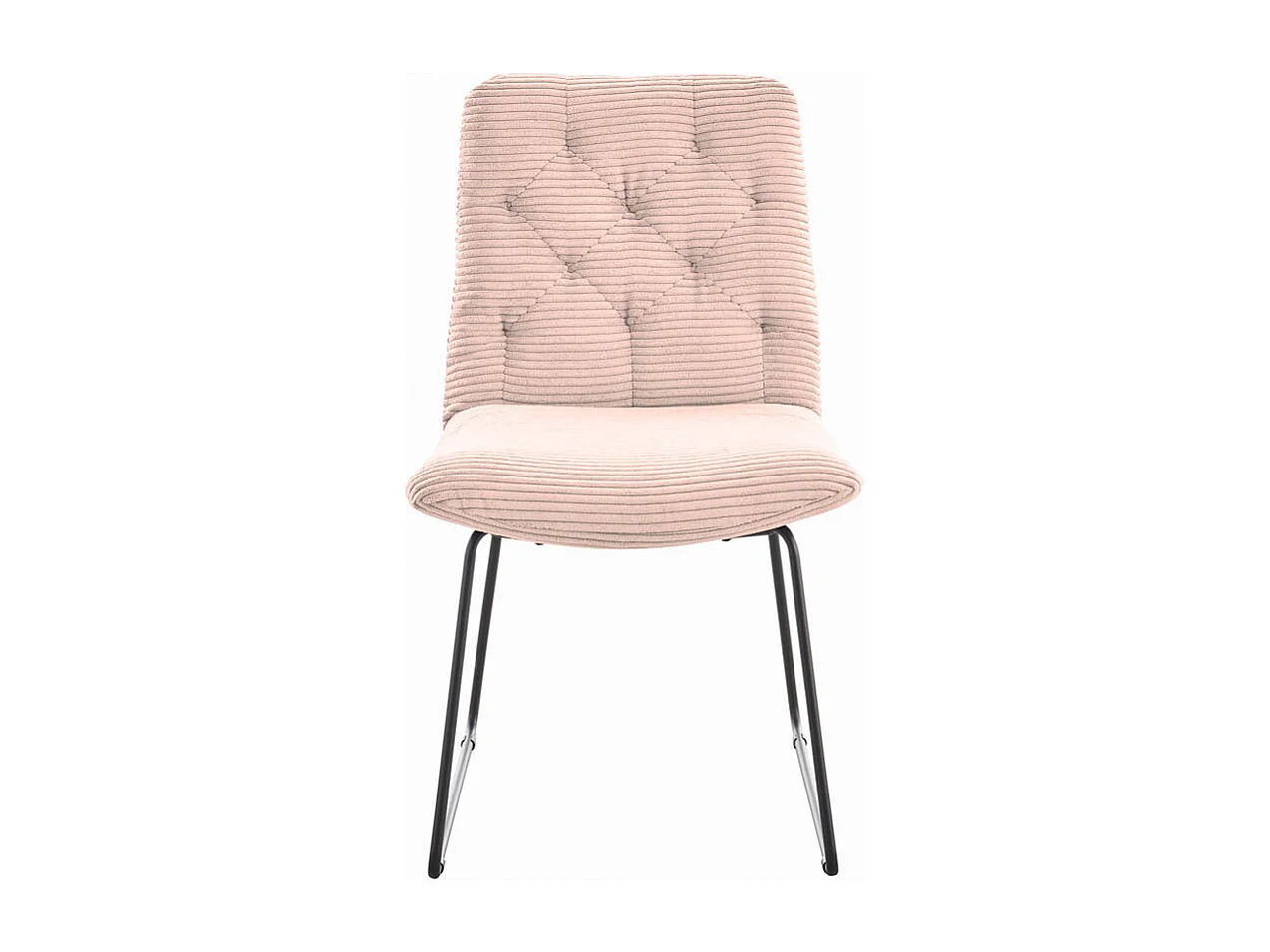 Chaise - Rose Velours côtelé - NEW CHARME