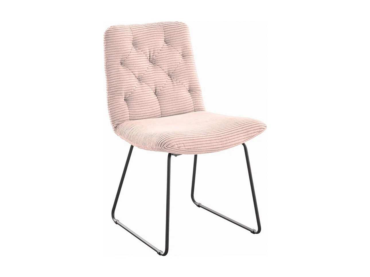 Chaise - Rose Velours côtelé - NEW CHARME