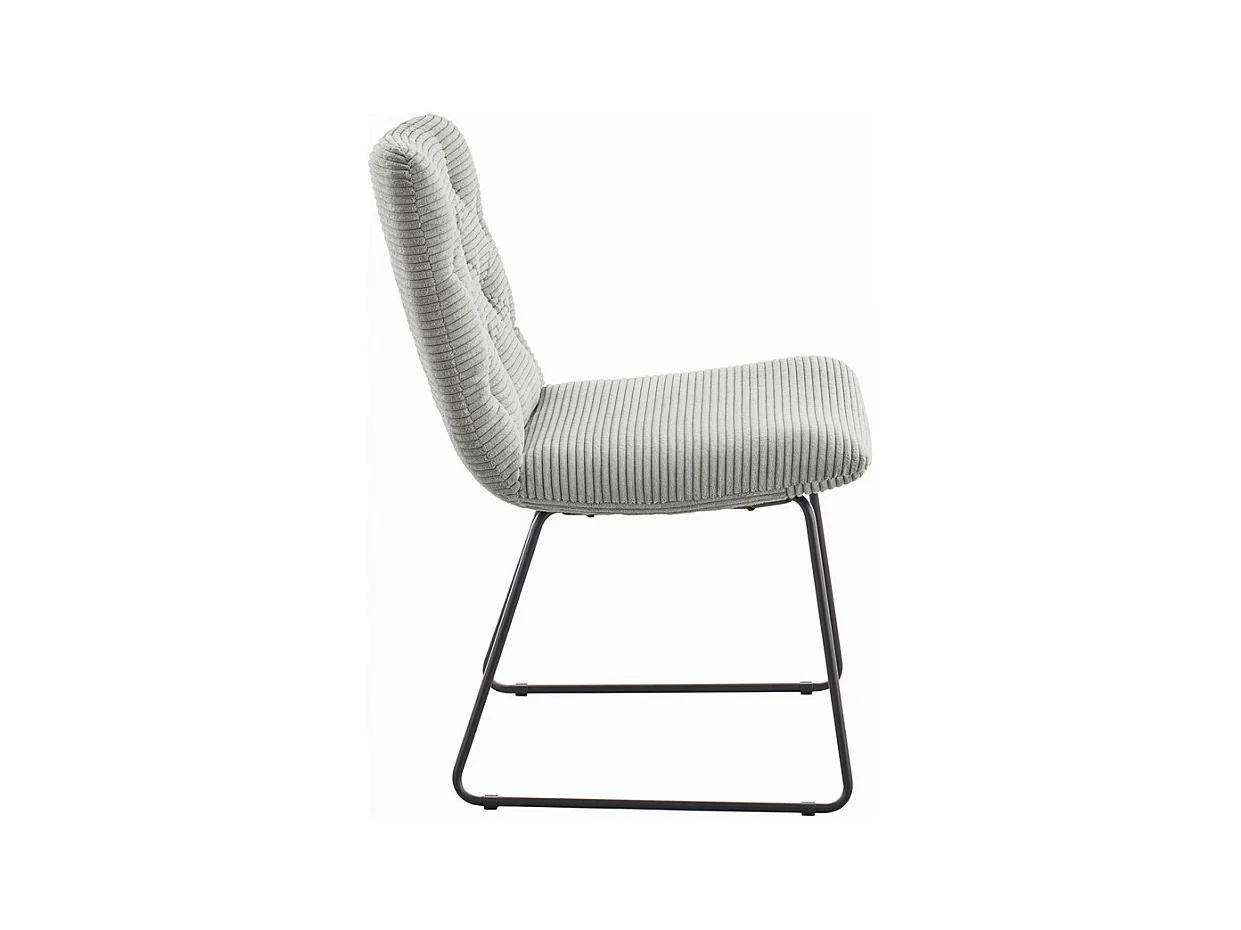 Chaise - gris pierre Velours côtelé - NEW CHARME