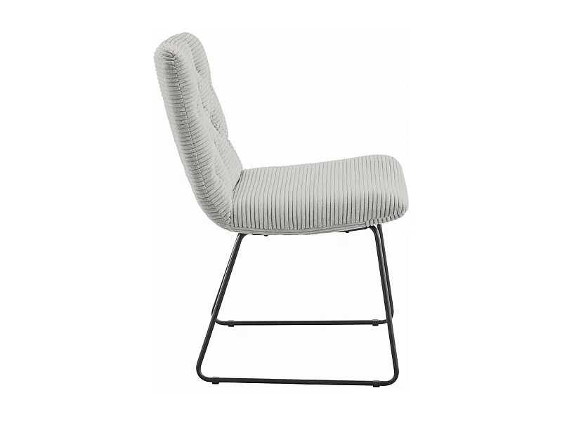 Sedia - grigio chiaro Velluto a coste - NEW CHARME